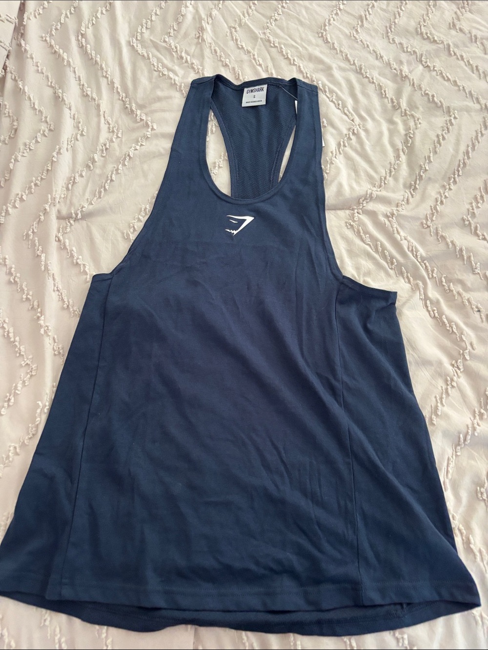 Gymshark Men’s Navy Racerback Swim Tank Top